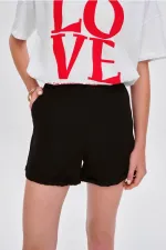 Bisiklet Yaka Love Baskılı Kadın Tişört