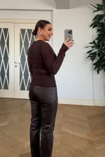 Taşlı Transparan Tül Bluz