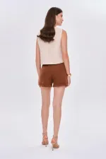 Yüksek Bel Bermuda Kadın Şort