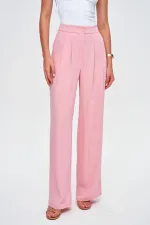 Pile Detaylı Palazzo Kadın Pantolon