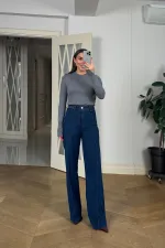 Dikiş Detaylı Denim Kadın Pantolon