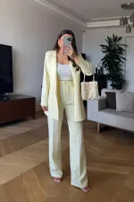 Pantalon palazzo taille haute pour femmes