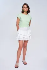 Volanlı Mini Kadın Etek