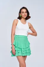Volanlı Mini Kadın Etek