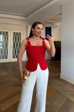 Kare Yaka Askılı Büstiyer