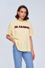 Oversize Baskılı Kadın Tişört