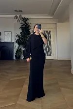 One-Sleeve Cutout Long Dress One-Sleeve Cutout Long Dress