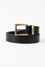 Ceinture femme en similicuir à boucle carrée