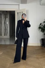 Fular Detaylı Blazer Kadın Ceket