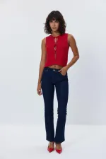 Bağlamalı Triko Kadın Yelek