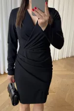 Wrap Neck Mini Dress