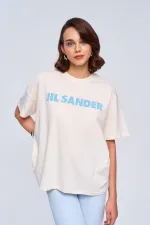 Oversize Baskılı Kadın Tişört