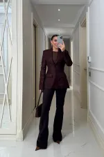 Veste blazer moulante pour femme