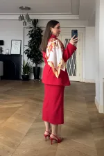 Kemerli Blazer Kadın Ceket