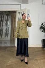 Fular Detaylı Blazer Kadın Ceket