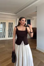 Kare Yaka Askılı Büstiyer