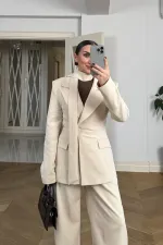 Fular Detaylı Blazer Kadın Ceket