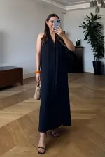 Sırt Dekolteli Uzun Elbise