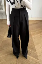 Pantalon bouffant plissé