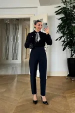 Polo Yaka Triko Kadın Kazak