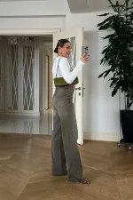 Yüksek Bel Straıght Denim Kadın Pantolon