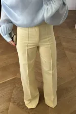 Straight Cut Ribbed Women's Trousers Straight Cut Ribbed Women's Trousers