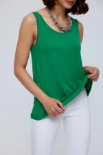 Débardeur basique à col en U pour femme