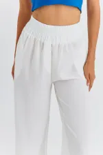 Geniş Paça Dökümlü Kadın Pantolon