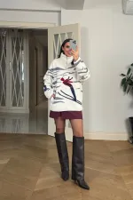 Dik Yaka Fermuarlı Polar Kadın Sweatshirt