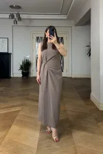 Sleeveless Midi Dress with Pleat Details Sleeveless Midi Dress with Pleat Details