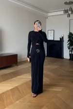 Ensemble chemisier et jupe à boucle