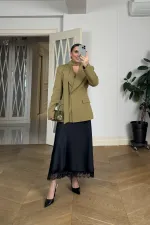 Fular Detaylı Blazer Kadın Ceket