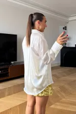 Basic Saten Kadın Gömlek