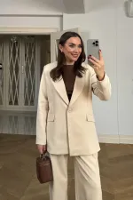 Tek Düğmeli Blazer Kadın Ceket