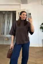 Sırt Detaylı Vatkalı Kadın Tişört