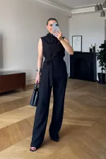 Sıfır Kol Bluz Pantolon Kadın Takım