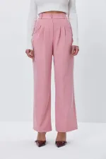 Pensli Yüksek Bel Palazzo Kadın Pantolon