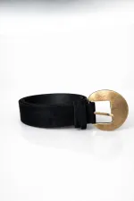 Oval Tokalı Süet Kadın Kemer Oval Tokalı Süet Kadın Kemer