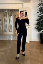 Asimetrik Yaka Uzun Kollu Bluz