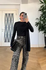 Şal Detaylı Uzun Kollu Bluz