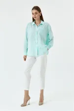 Oversize Uzun Kollu Kadın Gömlek