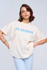 Oversize Baskılı Kadın Tişört