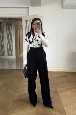 Pantalon bouffant plissé