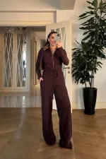 Beli Lastikli Fitilli Kadın Pantolon