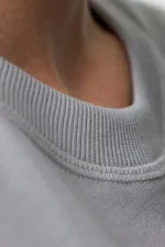 Bisiklet Yaka Basic Tok Doku Kadın Tişört