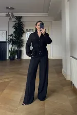 Hakim Yaka Bel Büzgülü Kadın Gömlek