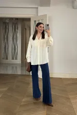 V Yaka Kadın Gömlek