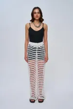 Ajurlu Triko Kadın Pantolon