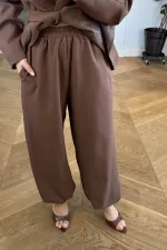 Kuşaklı Ceket Pantolon Kadın Takım