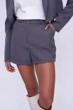 Yüksek Bel Bermuda Kadın Şort